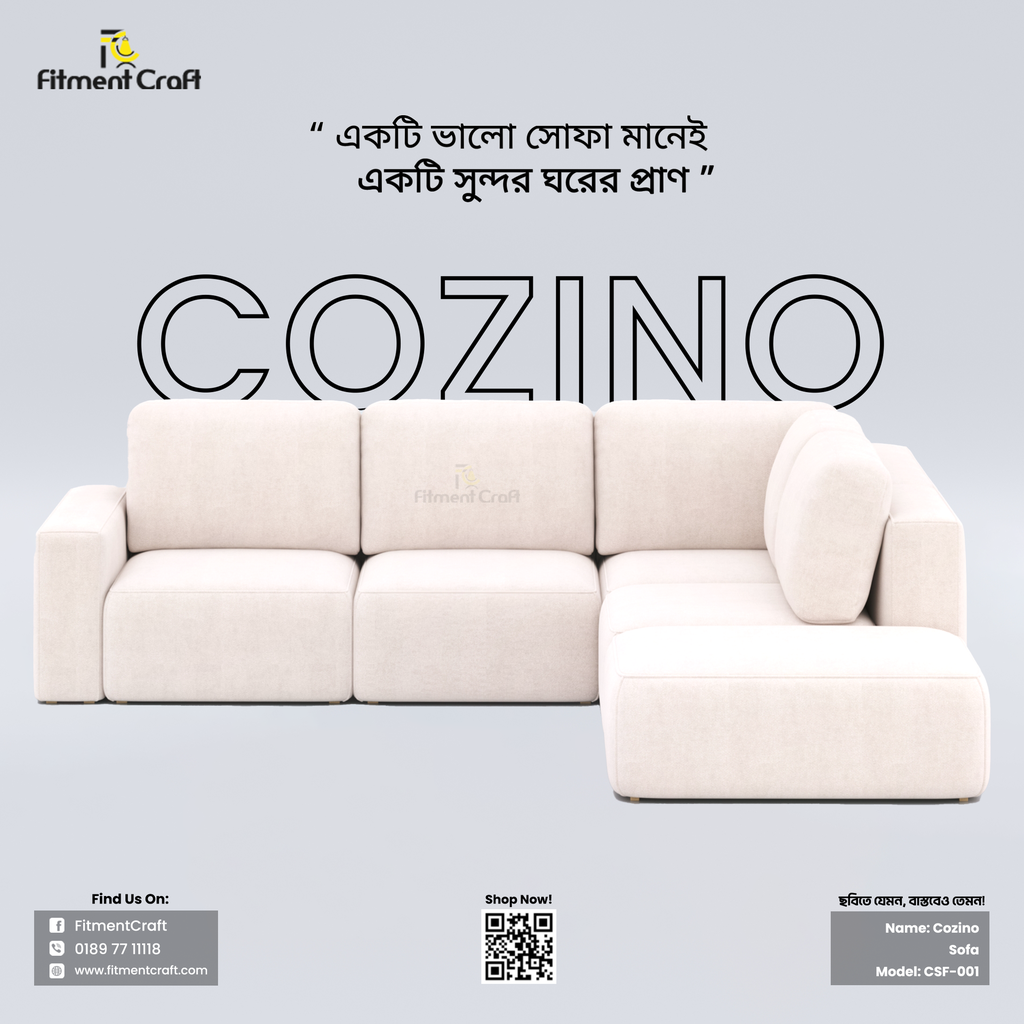 Cozino L-Shaped Velvet Sofa – Ultimate Comfort for Modern Homes | CSF-001 