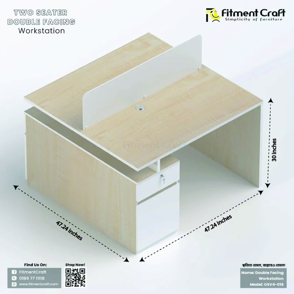 Two Seater Double Facing Workstation I OSV4-016