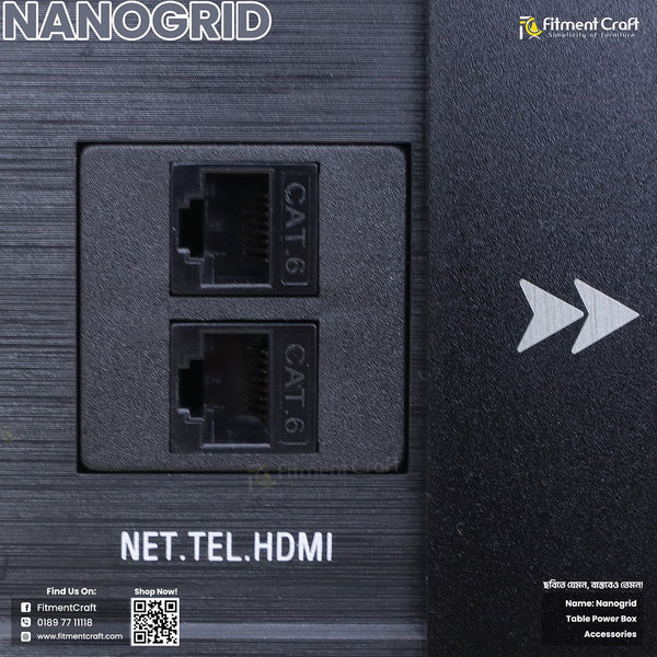 Nano Grid - Table Power Box with wareless Charging