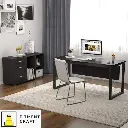L Shaped Computer Desk,  Executive Office Desk with File Cabinet | TV5-002