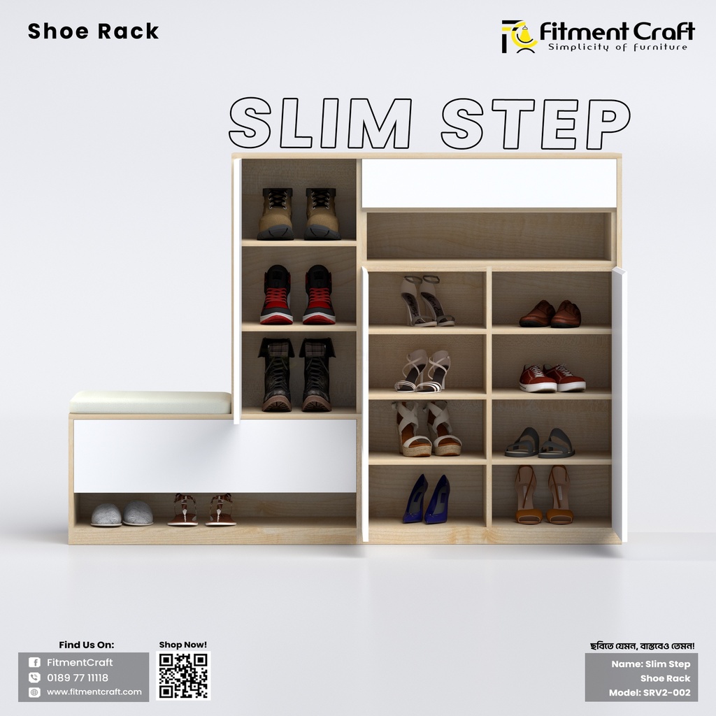 Slim Step - Shoe Rack । SRV2-001