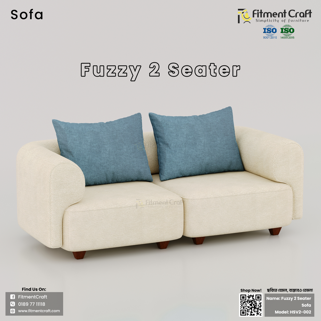 Fuzzy 2 Seater Sofa - HSV2-002