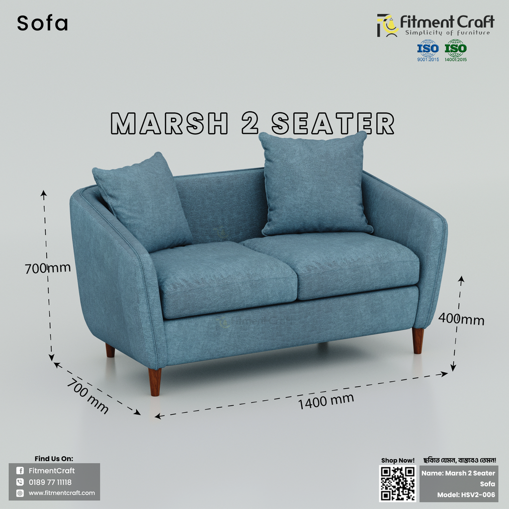 Marsh 2 Seater -Sofa । HSV2-006 