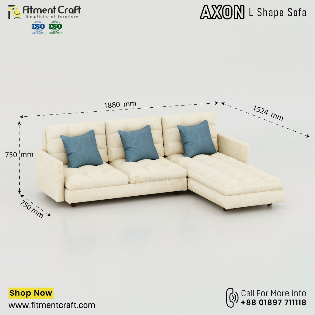 Axon L-shaped sofa । HSV2-034