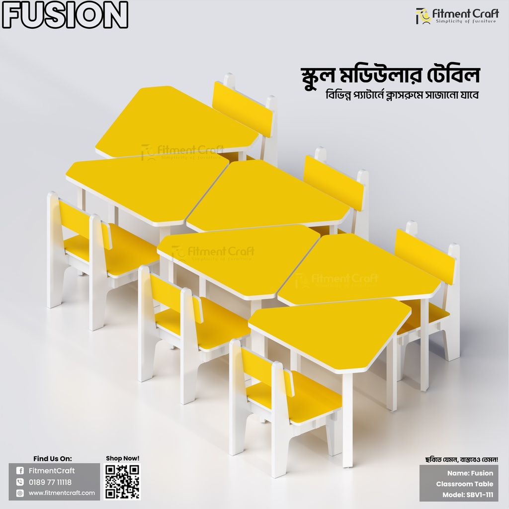 Fusion - School Modular Table | SBV1-111