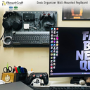 Desk Organizer Wall-Mounted PegBoard – 22×16 Inch