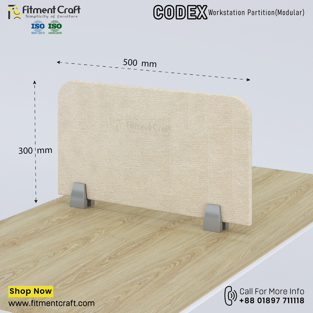 Codex-Workstation Modular Partition (500X300X18mm) । WSMP-BRF-002