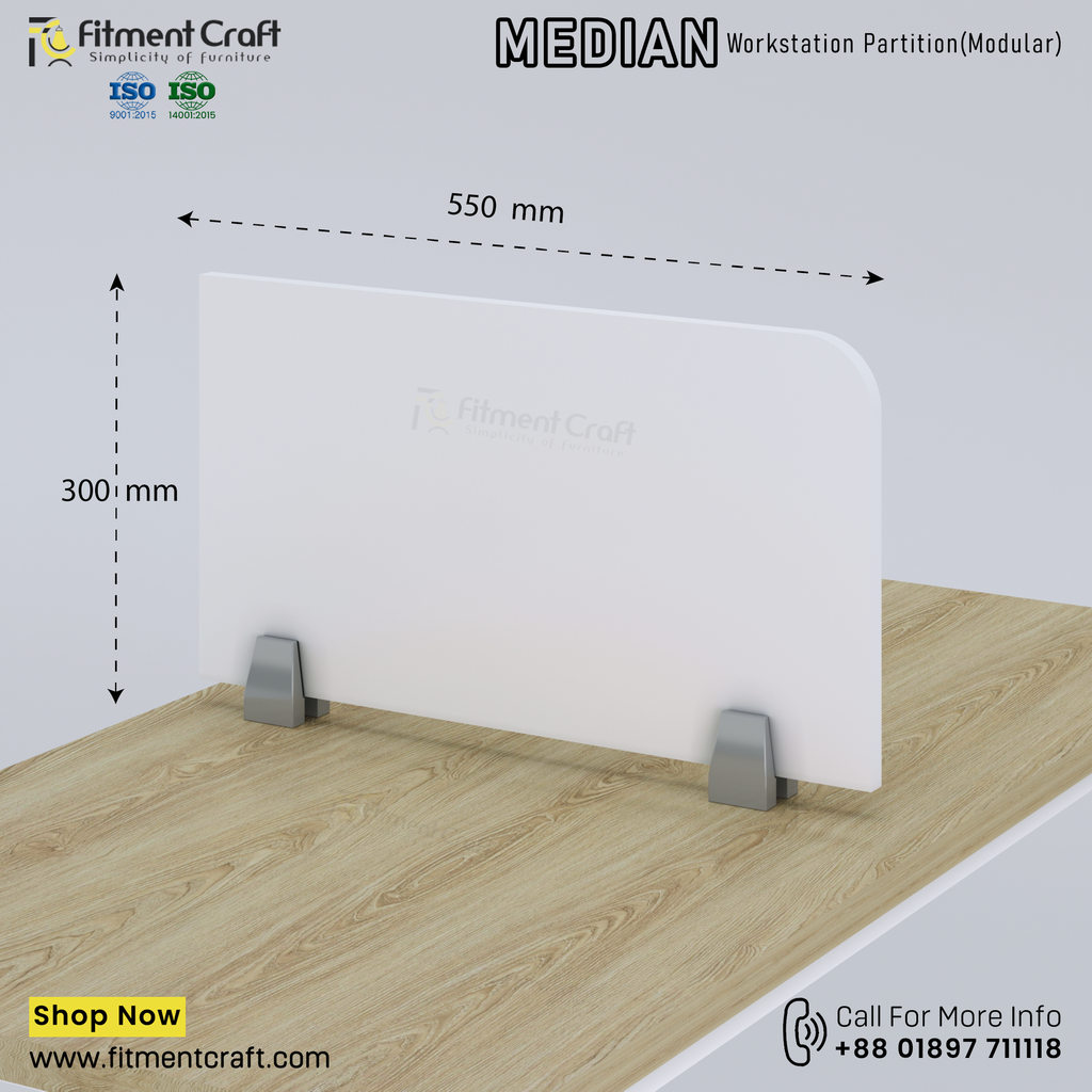 Median-Workstation Modular Partition (550X300X16mm) । WSMP-ORB-002