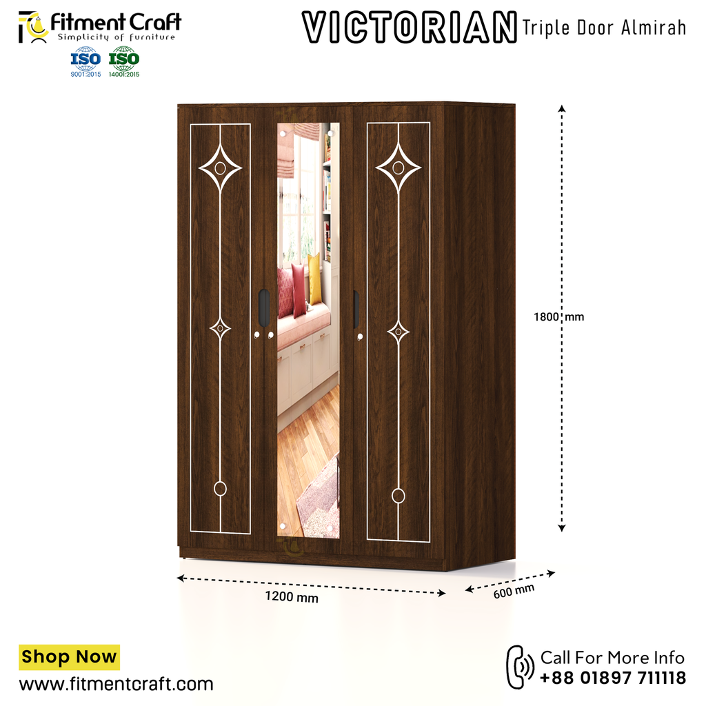 Victorian-Triple Door Almirah । BAV3-009