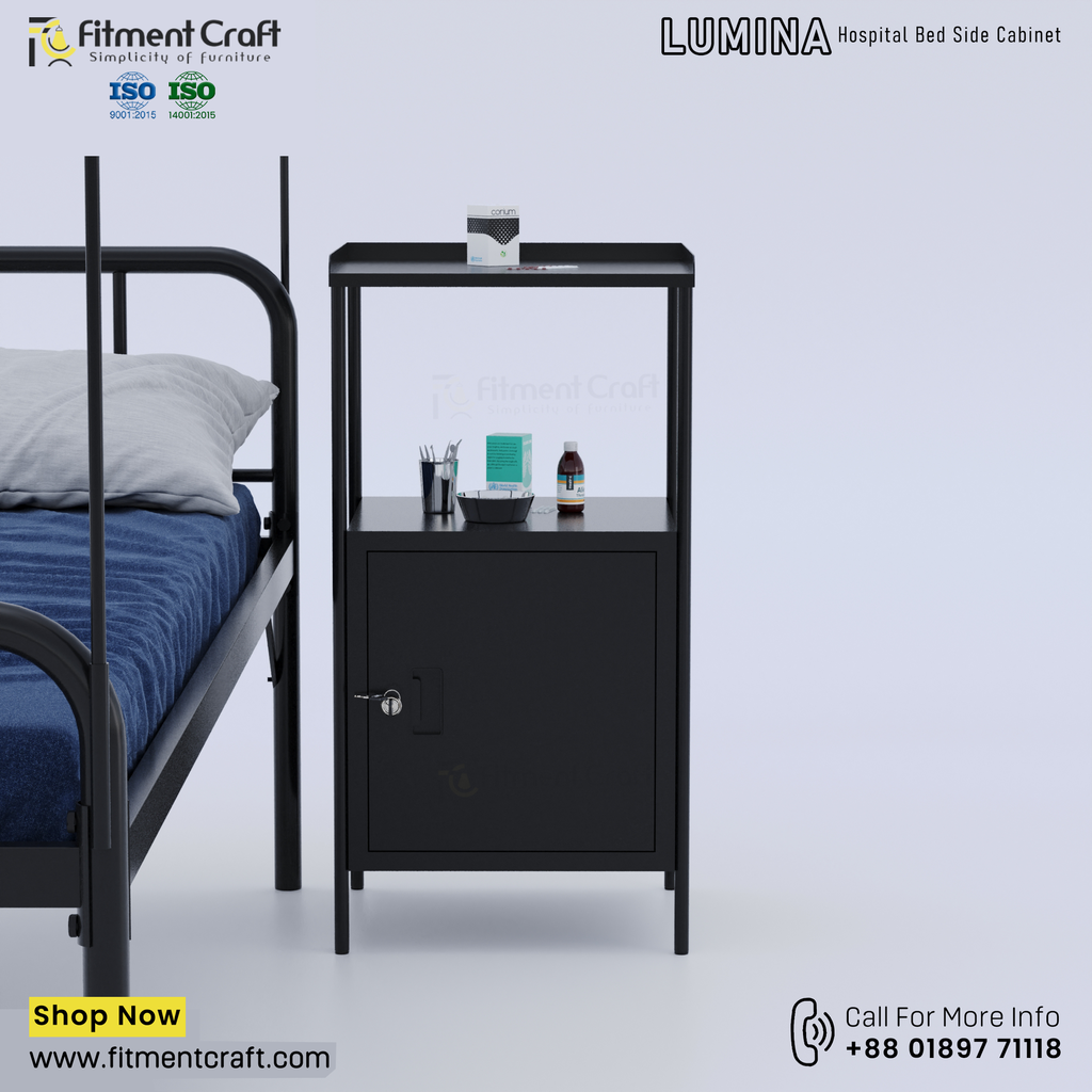 Lumina-Hospital Bed Side Cabinet । HPBCMS-001