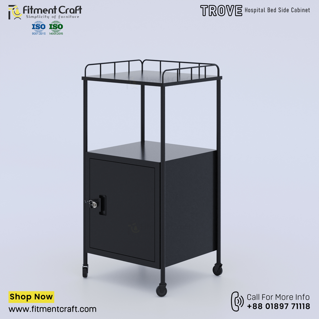 Trove-Hospital Bed Side Cabinet । HPBCMS-002