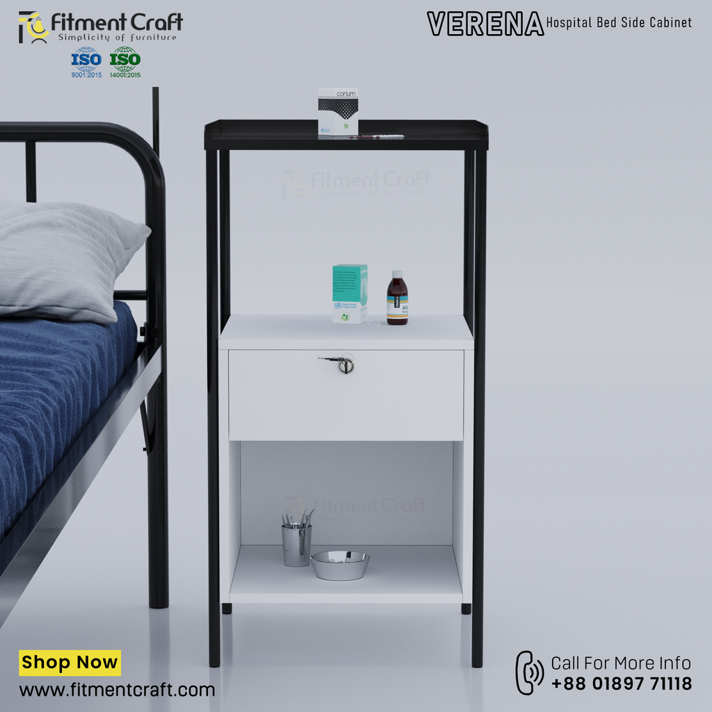 Verena-Hospital Bed Side Cabinet । HPBCMSB-001