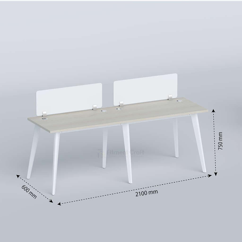 Zenora Side by Side Two Seater Workstation