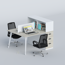 Zenor Two Seater Cabinet workstation