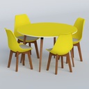 Tulipdine Round 4-Seater Dining Table-TDTMSB-004