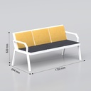 Metro Three seater Lounge Waiting Chair
