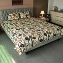 Leafscape Printed Bed Sheet – Blue । PBS - 0075