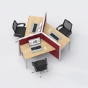 Movex Circular Three Seater Workstation