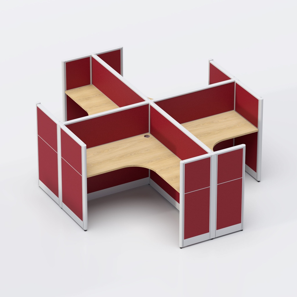 Movex circular Four Seater Workstation V2