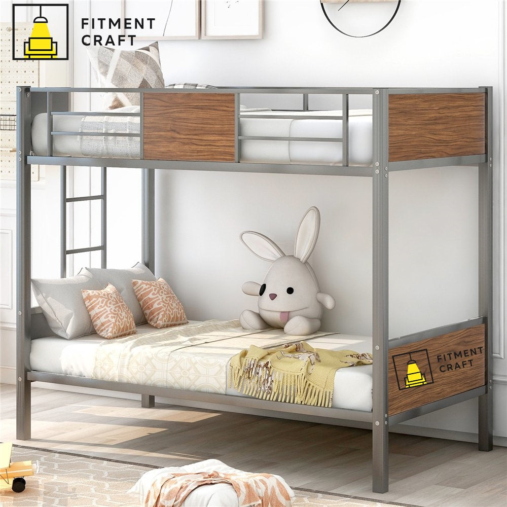Heavy Duty Metal Twin Bunk Bed | MBV4-003