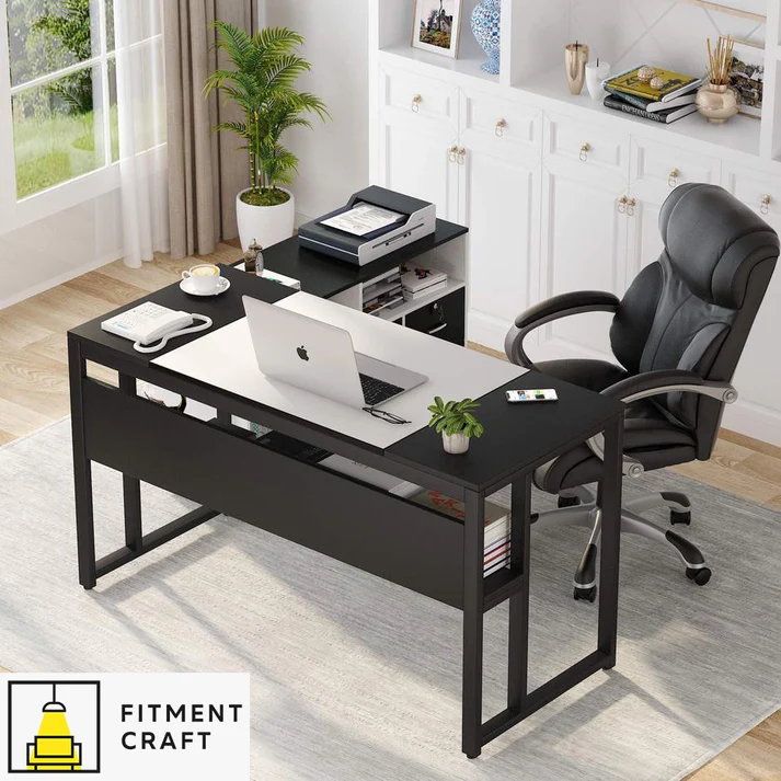 L Shaped Computer Desk, Executive Office Desk with Storage | TV5-002