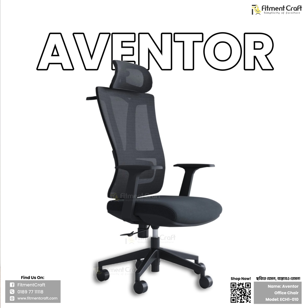 Aventor - Office Chair-(A03) Black