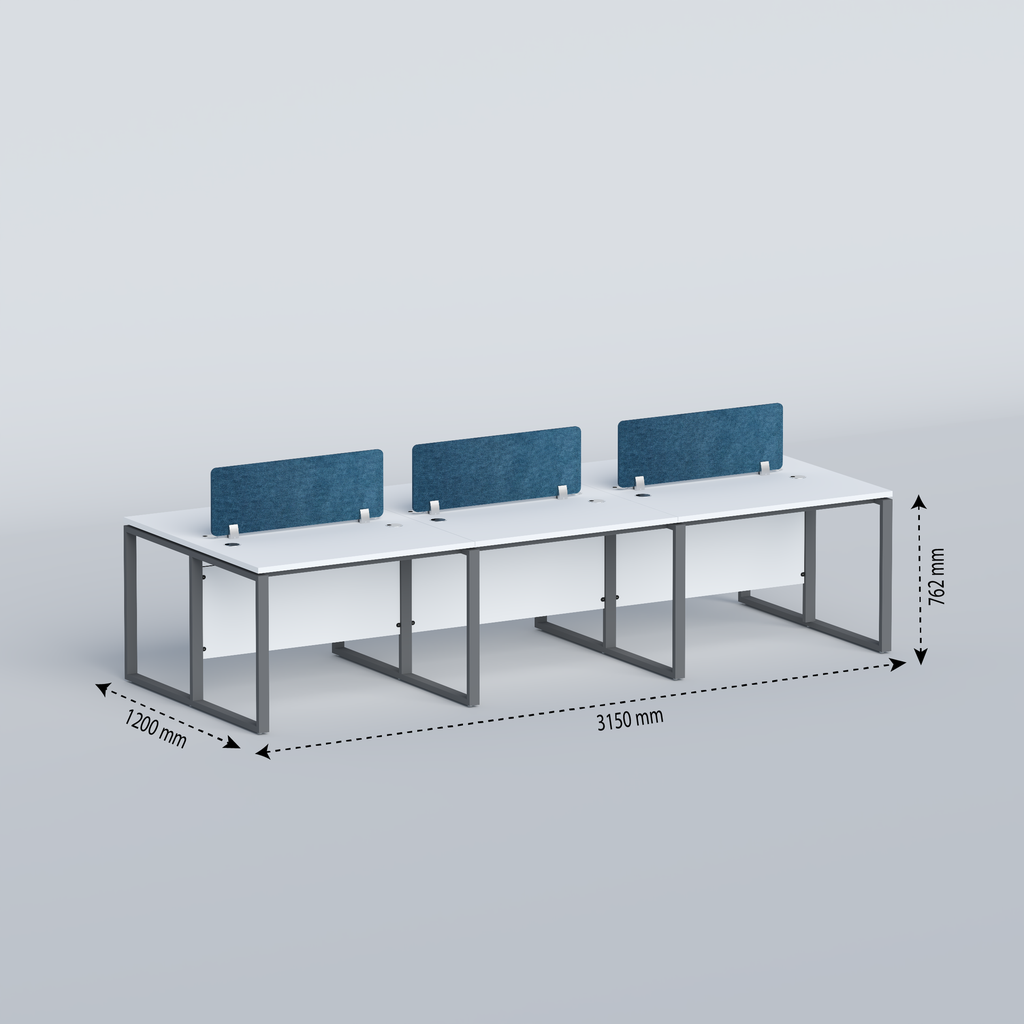 Flexi - face to face six seater workstation