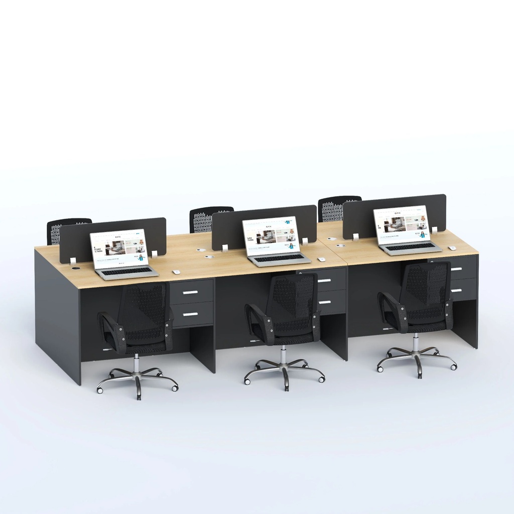 Workzen- Face to face Six seater Workstation