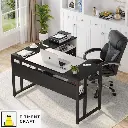 L Shaped Computer Desk, Executive Office Desk with Storage | TV5-002