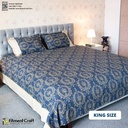 Navy Trophy Print Bedsheet | PBS-0029
