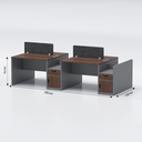 Focus Face to Face Four Seater Workstation 