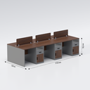 TaskFlow Face to face Six seater Workstation 