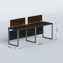 Canvas Side by side Two seater Workstation