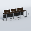 Canvas Side by side three seater Workstation